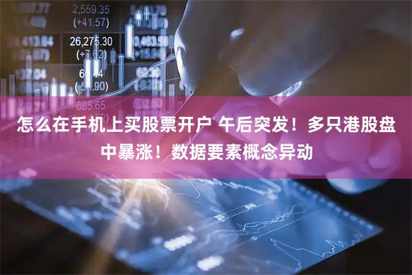 怎么在手机上买股票开户 午后突发！多只港股盘中暴涨！数据要素概念异动